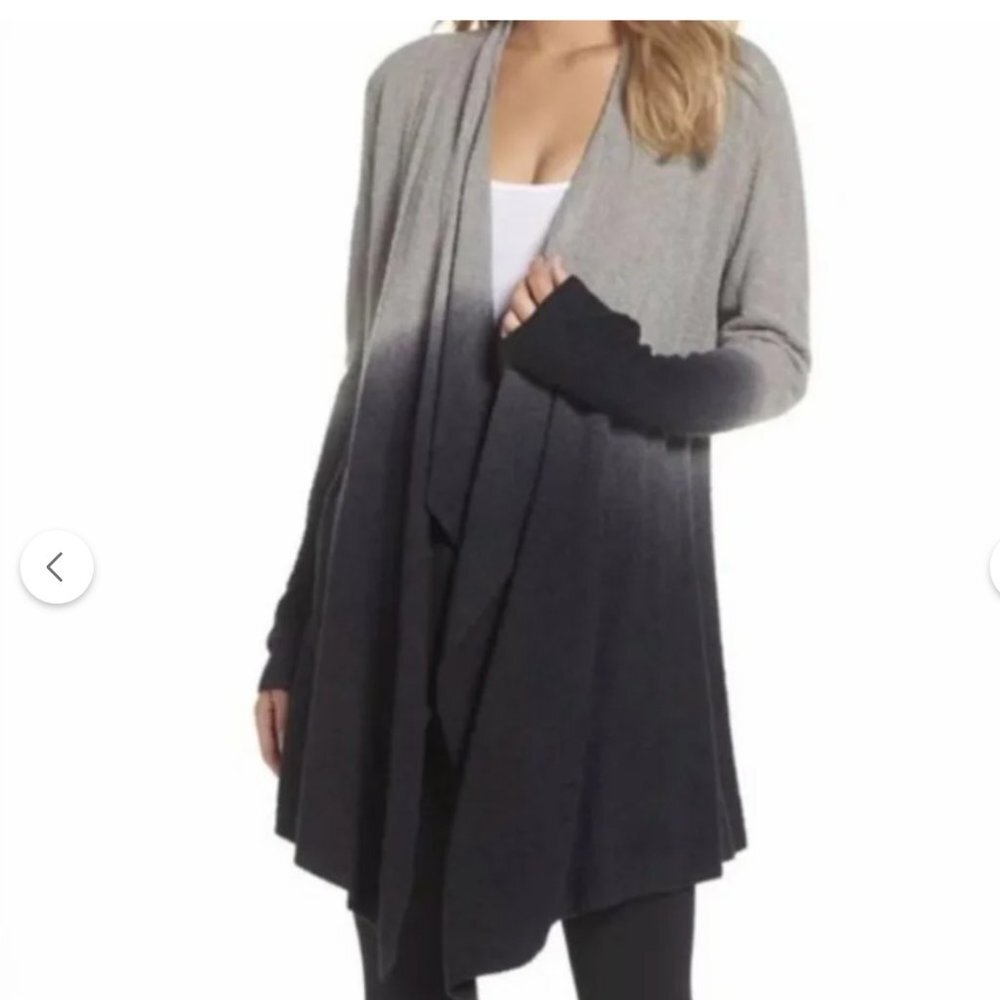 Barefoot Dreams Cozy Ombre Open Cardigan, Sz S/M